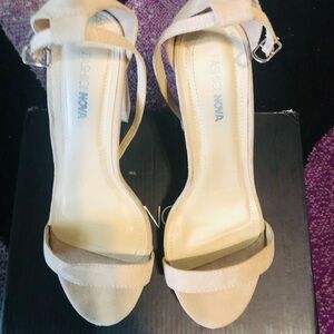 Fashion Nova Tan Heels Stiletto Sandals